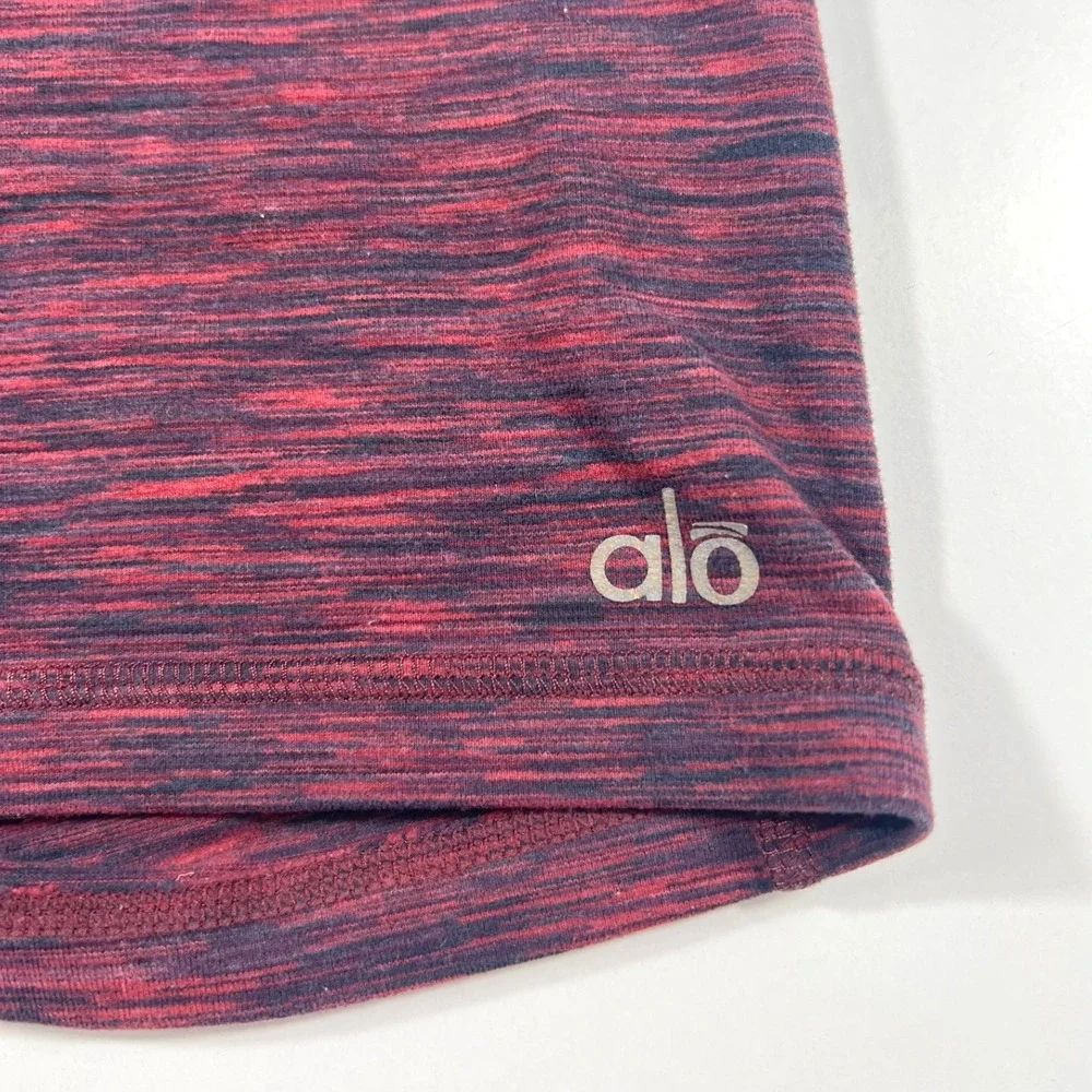 Alo Yoga Big Waves Short Small Garnet Space Dye Yoga Shorts Pilates Barre Gym